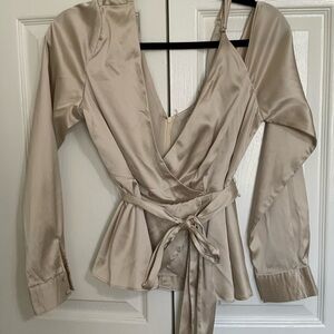 Beige elegant blouse